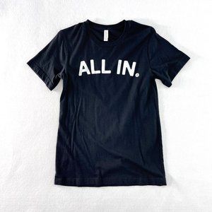SOLD ALL IN Adult Small Black T-Shirt The All In Podcast Merch Black Tee